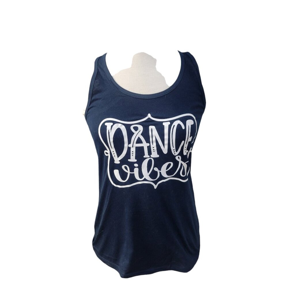 Dance Vibes Navy Tank Top